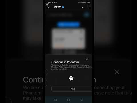 Paws🐾 airdrop connect your phantom wallet || connect your Solana wallet #pawsphantomwallet #howto