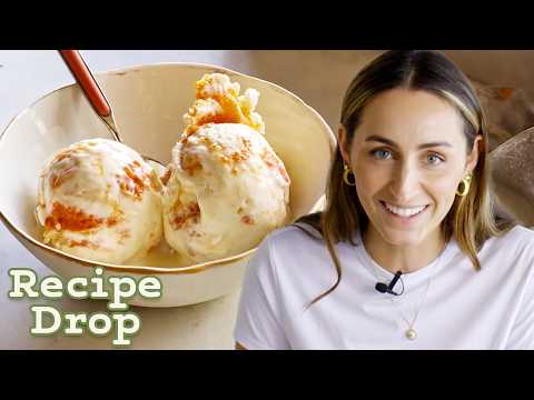 No Churn Apricot Jam Ice Cream with 2-Ingredient Base | Recipe Drop | Food52