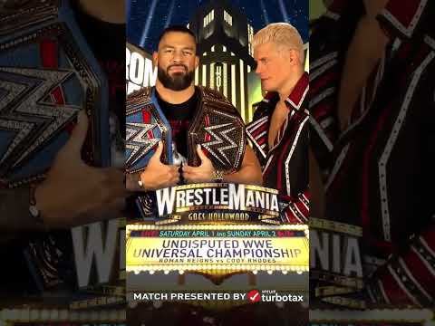 WWE Roman reigns vs Cody Rhodes WrestleMania 39 Official Moving Match Card #shorts #ytshorts #wwe