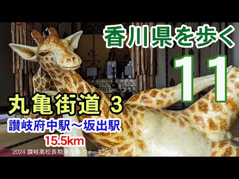 【香川県を歩く 讃岐五街道】 丸亀街道３ 讃岐府中駅～府中散策～八十場～坂出駅 15.5km ※崇徳帝を偲びながら歩く※ | 2024 讃岐高松長期滞在旅 ウォーキング編 #11