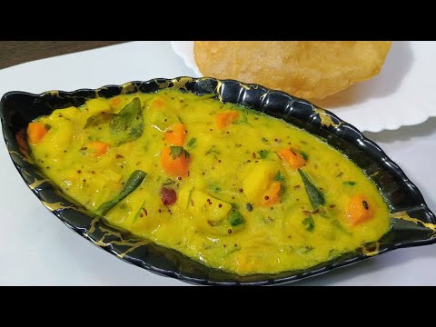 Puri Curry | Bombay Chutney | Besan Chutney | Side Dish for Puri, Idli, Dosa | Kadalai Maavu Chutney