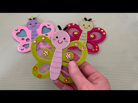 ASMR Crafts | Build a butterfly with me! (whispered, fabric sounds)