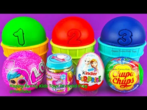 LOL Surprise Chupa Chups PJ Masks and Play Doh Ice Cream Cups Surprise Eggs