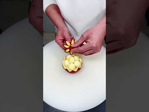 Amazing Apple Make Carving cutting design Skills#Fruit Cutting design#Knife Skills#