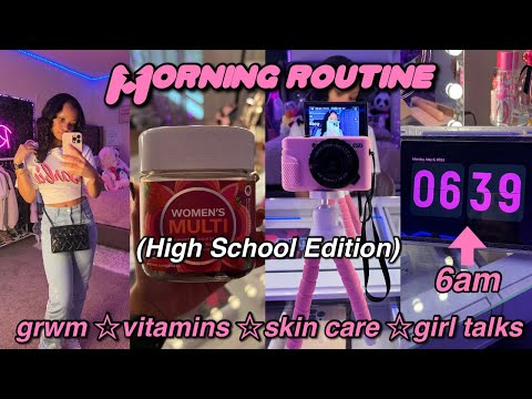 MY REALISTIC 6AM HIGH SCHOOL MORNING ROUTINE☆ | grwm, chit chats,  skin care || Ra’Mariah Alexia