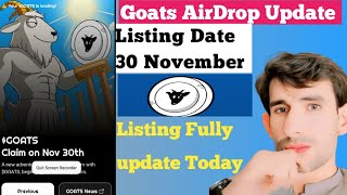 GOATS Airdrop Listing Date 🔥 goats snapshot | goats new update | goats airdrop | goats price #goats