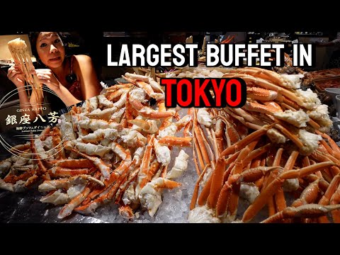 $80 All you can eat KING CRAB legs and WAGYU beef at Ginza Happo Buffet in Tokyo | BEST Buffet EVER