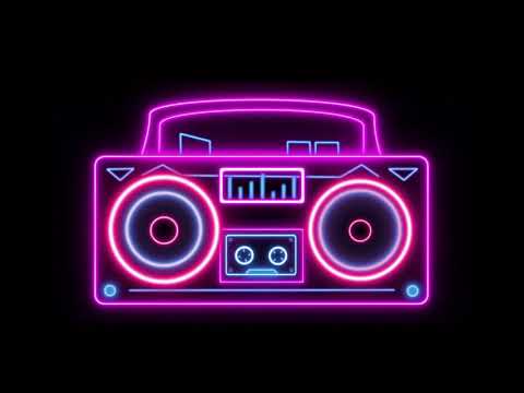 Neon Boombox | Copyright Free Video Footage