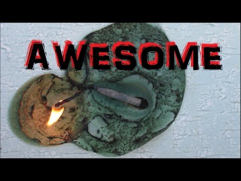 Satisfying Video (Fire Foam Fun) + Magnify Glass & Fireworks