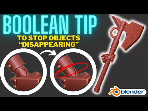 Boolean Tip for Blender - Stop your objects disappearing