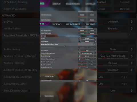 Best Settings for Performance & Visual Clarity #apex