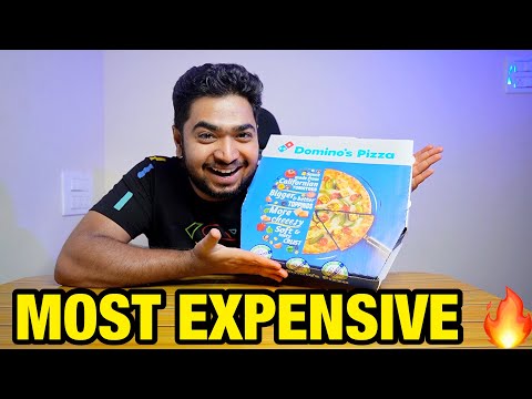 MOST EXPENSIVE PIZZA OF DOMINOS | EXTRA CHEESE EXTRA TOPPINGS |KANNADA VLOG #DominosPizza #geekindia