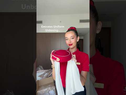 Emirates Uniform Unboxing 🥰 #flightattendant #emiratesvlog #cabincrew #emirateslife #dayinmylife