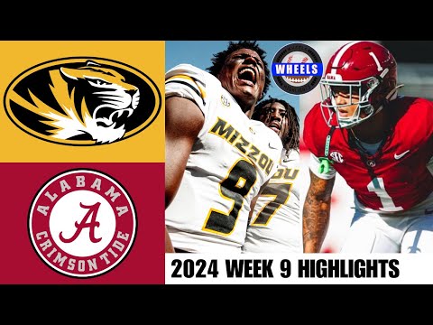 #15 Alabama vs #21 Missouri | Full Game Highlights | 2024 College Football Highlights