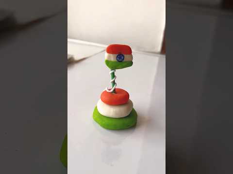 Indian Flag 🇮🇳 Diy #clayart #shorts #indian #youtubeshorts #trending #drawing #indianflag #viral