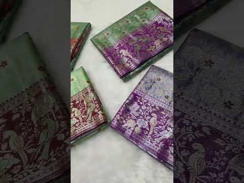 👆🏻 SEMI KANCHI PATTU BRIDEL SAREE S MEENAKARI DESIGN  LIGHT WEIGHT EACH 1 SAREE 3750/-