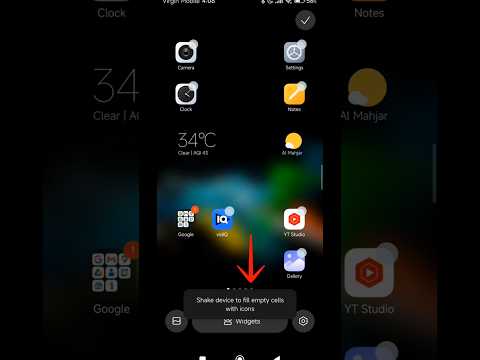 Shake device to fill empty cells with icons Xiaomi-Redmi #redmiphone  #Shakedeviceicons #xiaomi