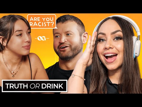 TRUTH OR DRINK | Andrew vs Abby | Awkward Questions & Shots! | Bunnymon Reacts