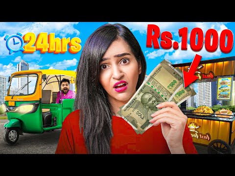 Living on Rs 1000 for 24 HOURS  *DIFFICULT* 😮