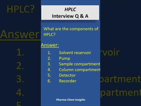 Interview question answers on HPLC | HPLC