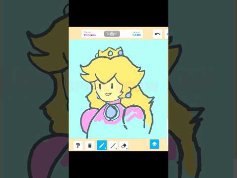 Drawing Princess Peach in Roblox #drawing #roblox #robloxdrawing