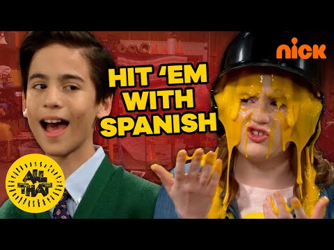 She's Covered In CHEESE! Hitem' With Spanish | All That