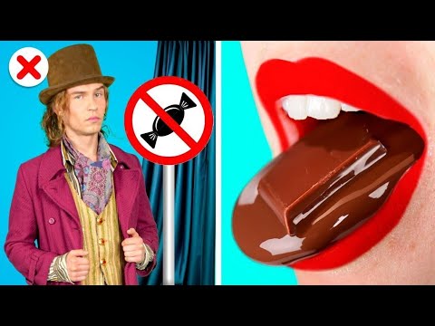 HOW TO SNEAK OUT CANDIES OF WONKA FACTORY | Awesome Sneaking Hacks and Funny Moments by Gotcha!