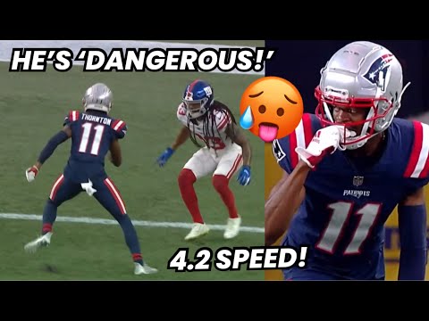 The Patriots have a ‘SCARY’ Rookie WR 🥵 (Tyquan Thorton) WR vs CB (Giants vs Patriots highlights)