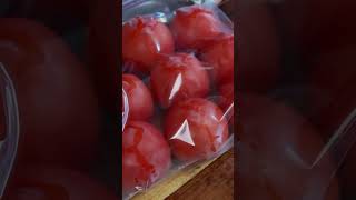 Freezing Tomatoes Whole #harvest #freezingtomatoes #freezing