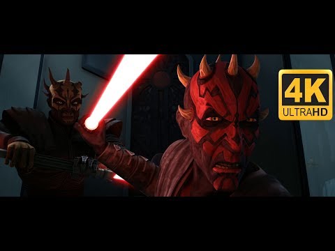 Darth Maul & Savage Opress VS Darth Sidious 4k upscaled with Machine Learning AI