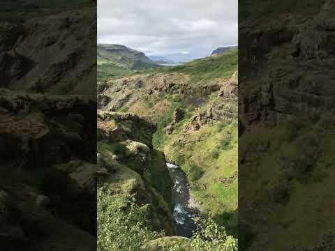 Glymur valley, Iceland #360video #shorts