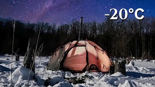 COLD Winter Camping In NEW Nortent Hot Tent