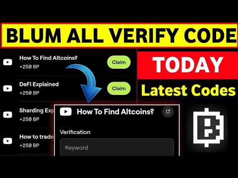 ✅Blum All Verify Code ｜ Blum New Code ｜ Blum Verify Code ｜ Blum New Verify Code ｜Today New Blum Code