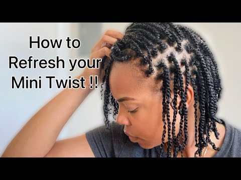 How to Refresh Mini Twist | Two-Strand Twist | Natural Hair | length retention