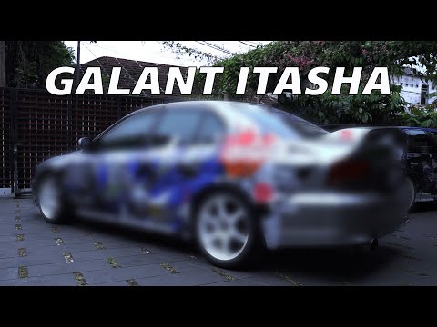 1998 MITSUBISHI GALANT: WE FINISHED DESIGNING AND WRAPPING A GUNDAM ITASHA IN ONE NIGHT #galantvr4