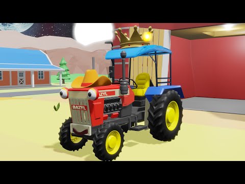 Happy Colorful Tractor and A Joyful Journey of Helping Friends and Working the Land