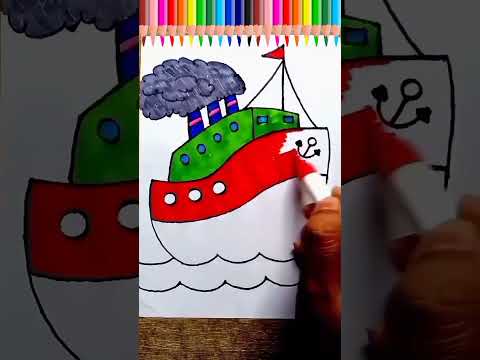 ship drawing easy#shorts#ship#shortvideo#drawing#viralshorts#youtubeshorts#short  #easyartwithbiplab