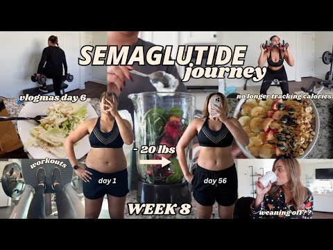 SEMAGLUTIDE JOURNEY *week 8* // Down 20 lbs! Workouts, stopping calorie counting + weaning off plans