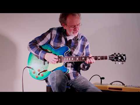 Gibson 2018 ES-335 Figured Semi-Hollow Electric Guitar Aqua Marine Demo