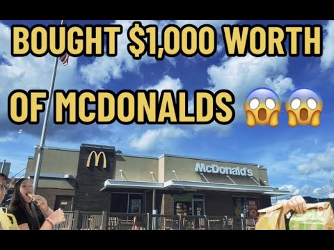 Bought $1000 worth of Mcdonalds Ep  1 Going To One Of Every Fast Food Chain