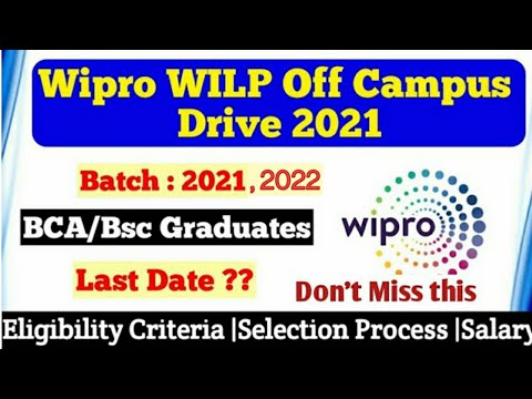 Wipro WILP 2022 Off Campus Drive 2022 || Wipro Is Hiring Freshers|| Wipro Wilp 2022 || Chandan Patel