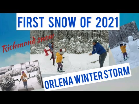 First Snow of 2021 | Building Snowman |  Richmond Snow | Winter Storm Orlena