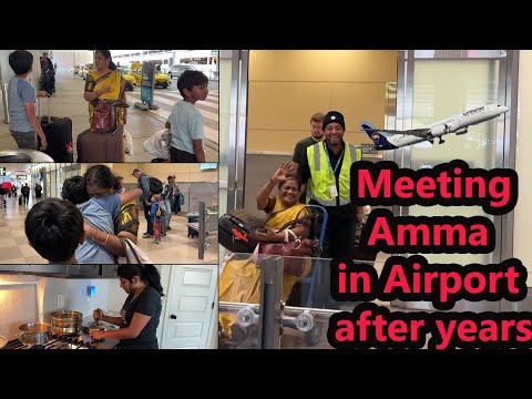 Amma வந்தாச்சு!! Kids Receiving MOM with a prank from Chennai to USA airport ~ Family Traveler VLOG