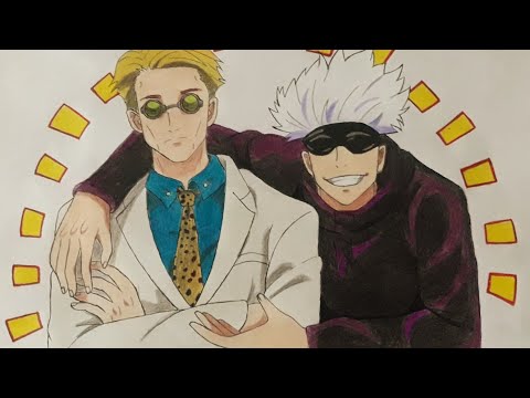 Drawing Nanami and Gojo | Jujutsu Kaisen | #shorts #anime