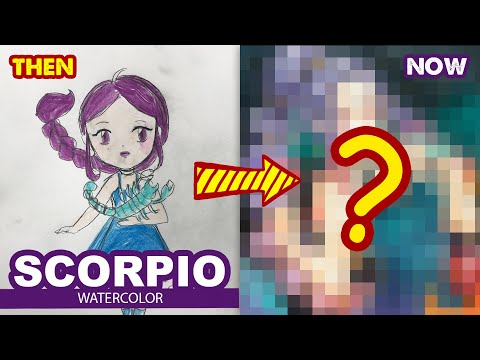 How to draw Scorpio | Zodiac series  l By Huta Chan  l Before and now