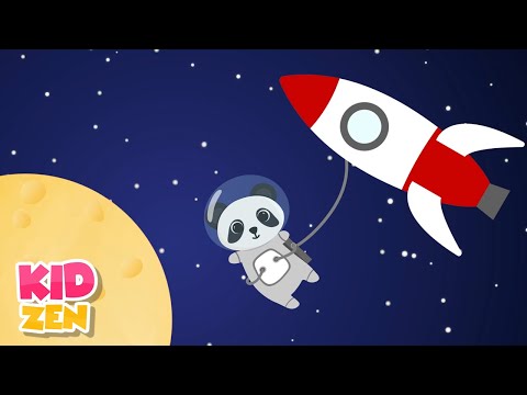 Relaxing Music for Kids: Panda on the Moon 🐼 12 Hours of Cute Sleeping Video for Babies