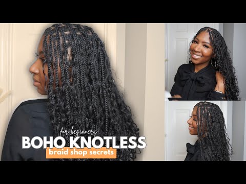 Boho Knotless Braids DIY Tutorial (Perfect for Beginners)