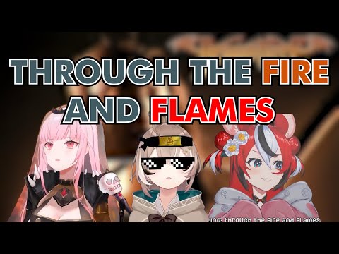 [Hololive Karaoke Mashup] Through the Fire and Flames - DragonForce by Calli, Mumei, and Bae