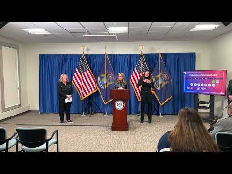 Secretary Benson - News conference on early voting