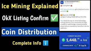 Ice network Explained ! ice network listing update! ice network distribution update!